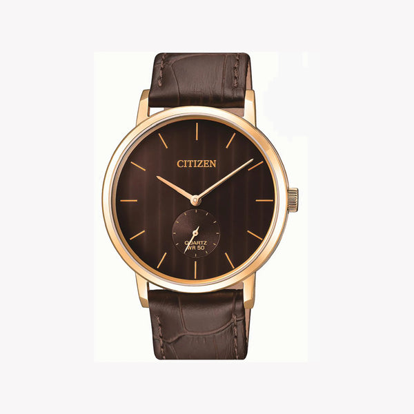 Citizen Be9173-07x - Golden Elegance Men's Watch With Brown Dial & Calf Leather Band by i-watch