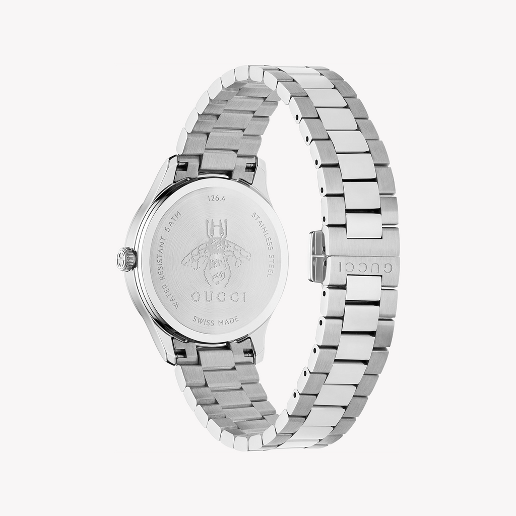 GUCCI YA1265035 TIMELESS ELEGANCE - LUXURY WOMEN'S WATCH WITH GOLD DIAL & SILVER STAINLESS STEEL BAND-i-Watch-3