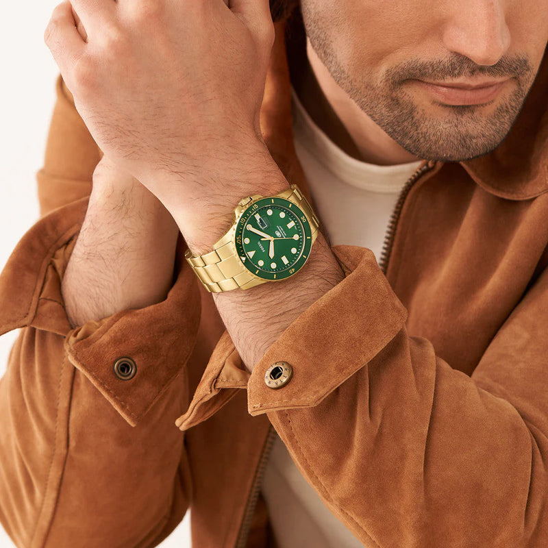 Fossil Men's Gold Watch, Green Dial | Fs5950 by i-watch