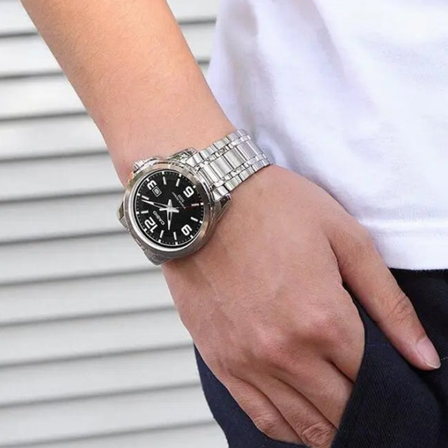 MTP-1314PD-1AVEF TIMELESS ELEGANCE - MEN'S STAINLESS STEEL WATCH WITH BOLD DESIGN & WATER RESISTANCE-i-Watch-3