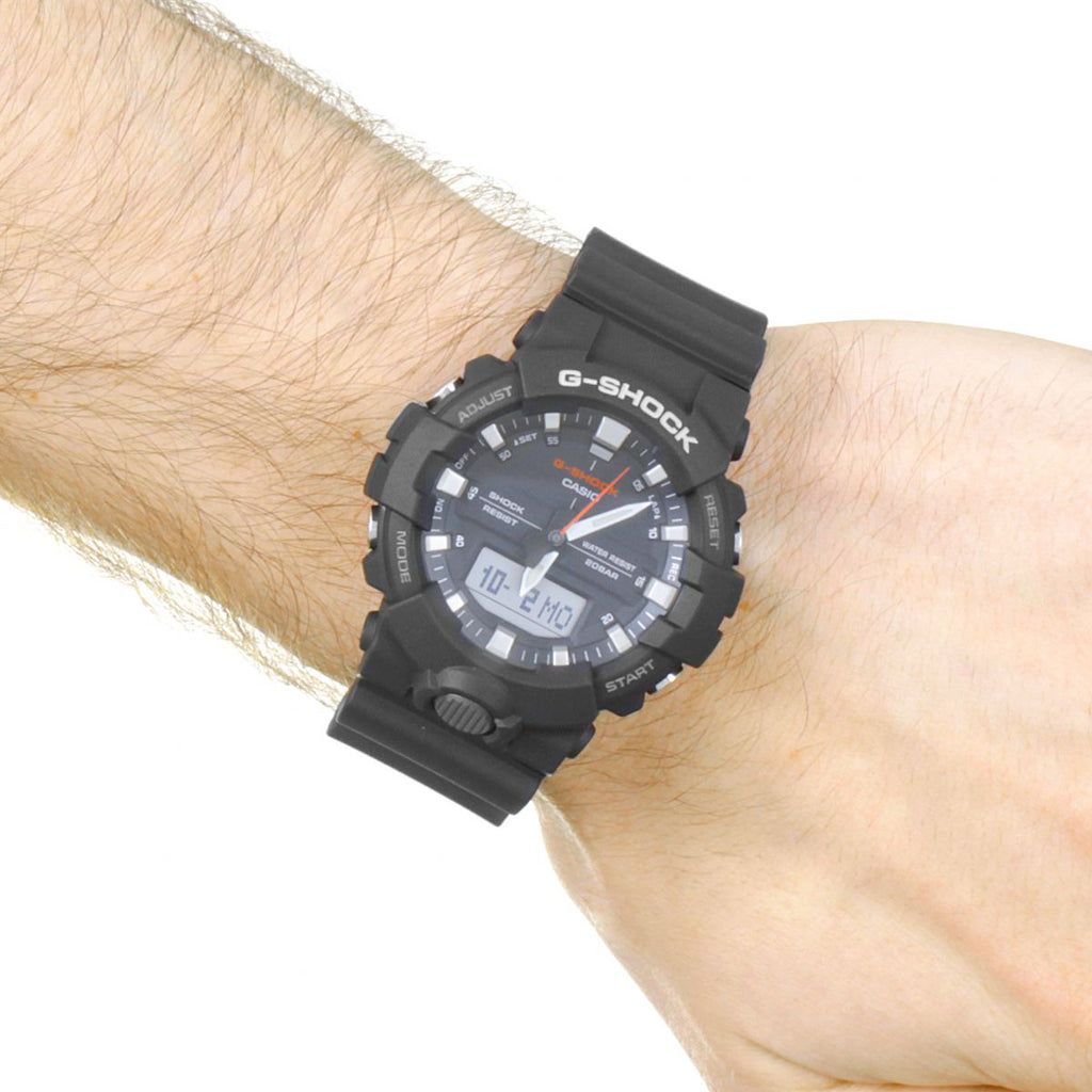 CASIO G-SHOCK GA-800-1A - BOLD FUNCTIONALITY & SPORTY STYLE Men's Watch with Black Resin Band and Dual Time Display-i-Watch-4