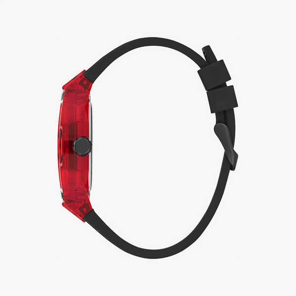 Guess Men's Red Silicone Watch, Black Band | Gw0499g4 by i-watch