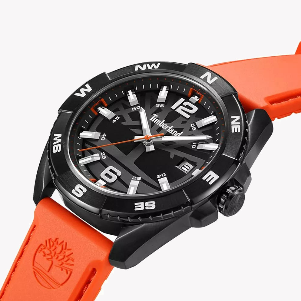 TIMBERLAND TDWGN2202103 RUGGED ADVENTURER - MEN'S WATCH WITH BLACK DIAL & ORANGE LEATHER BAND-i-Watch-3