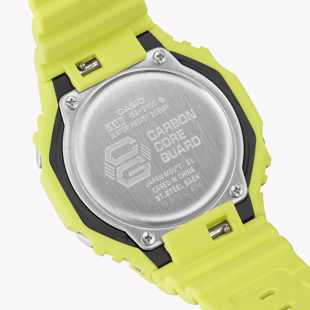 G-Shock Men's Yellow Resin Watch, Bright And Bold | Ga-2100-9a9dr by i-watch