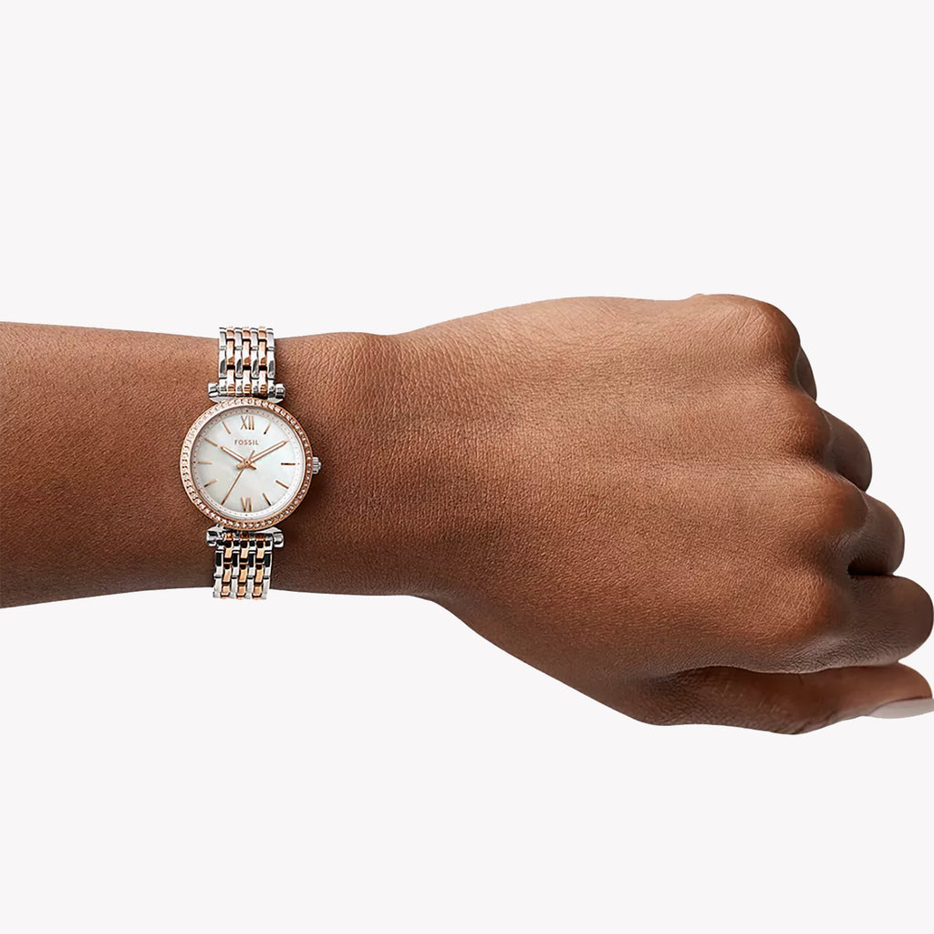 FOSSIL ES4649 - ELEGANT TIMEPIECE FOR THE MODERN WOMAN - TWO TONE STAINLESS STEEL & MOTHER-OF-PEARL DIAL-i-Watch-2