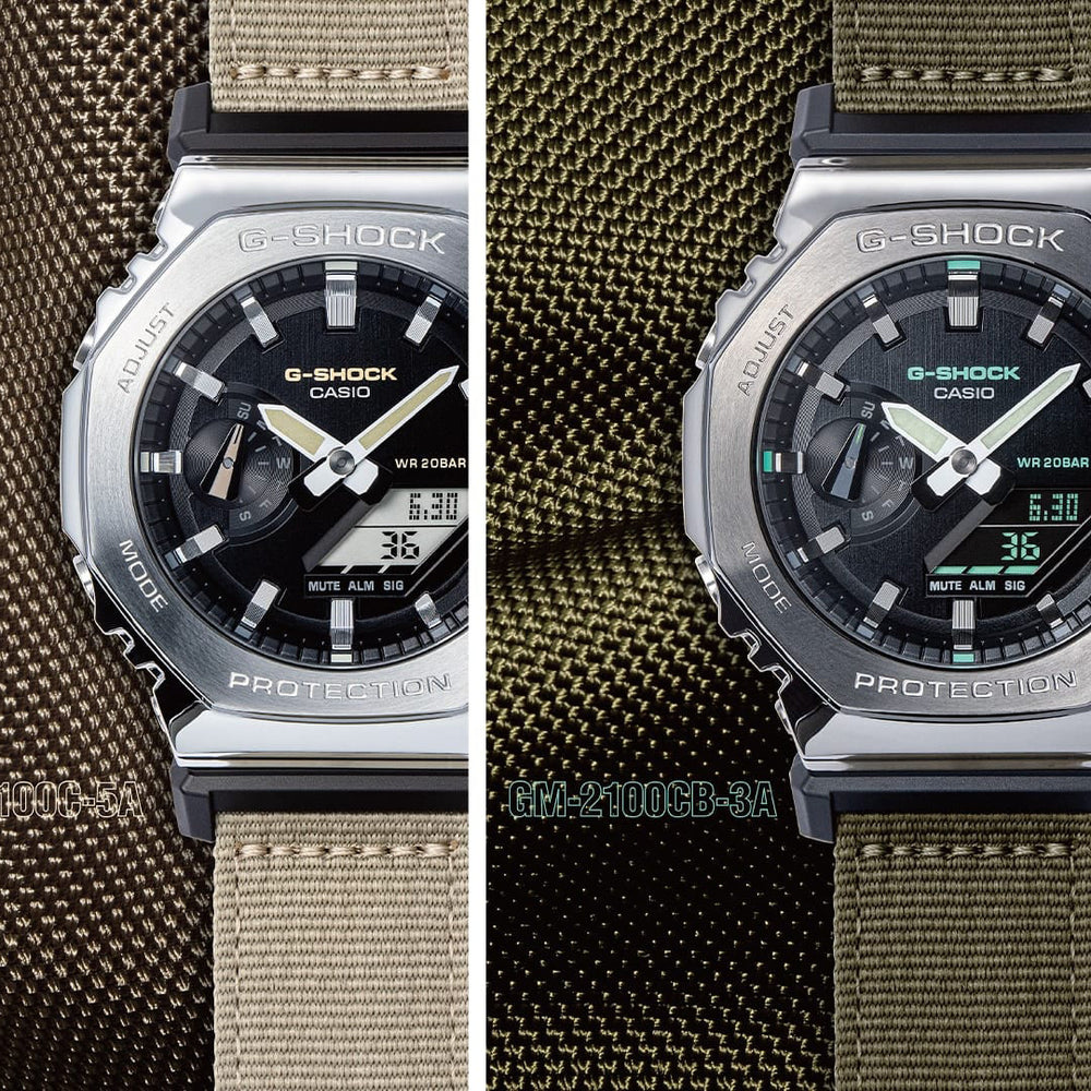 Casio G-Shock Men's Black Resin/Steel, Black Dial | Gm-2100cb-1aer by i-watch