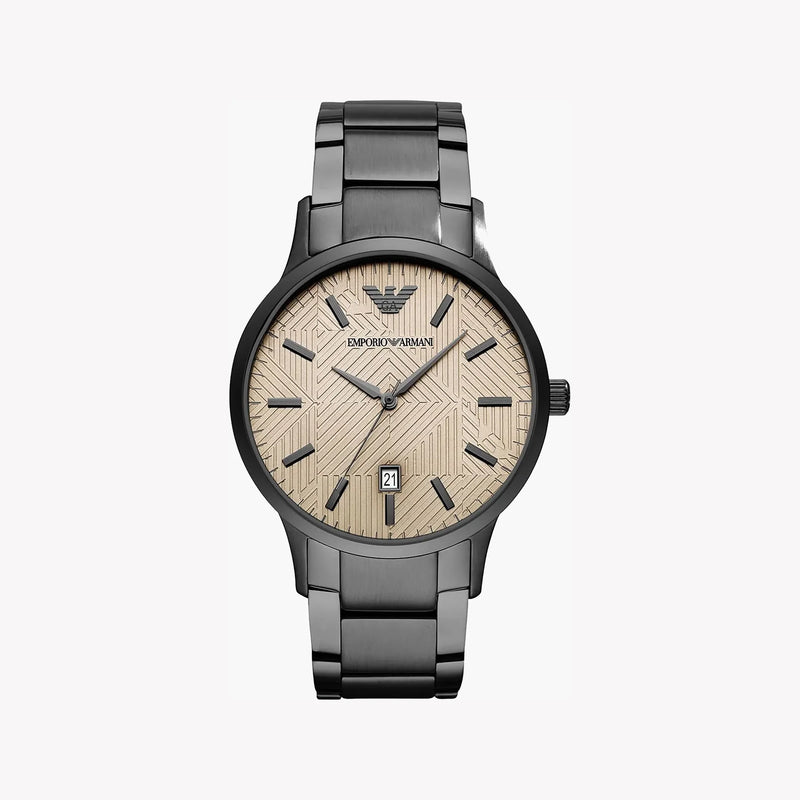 Emporio Armani Men's Silver Watch, Beige Dial | Ar11120 by i-watch