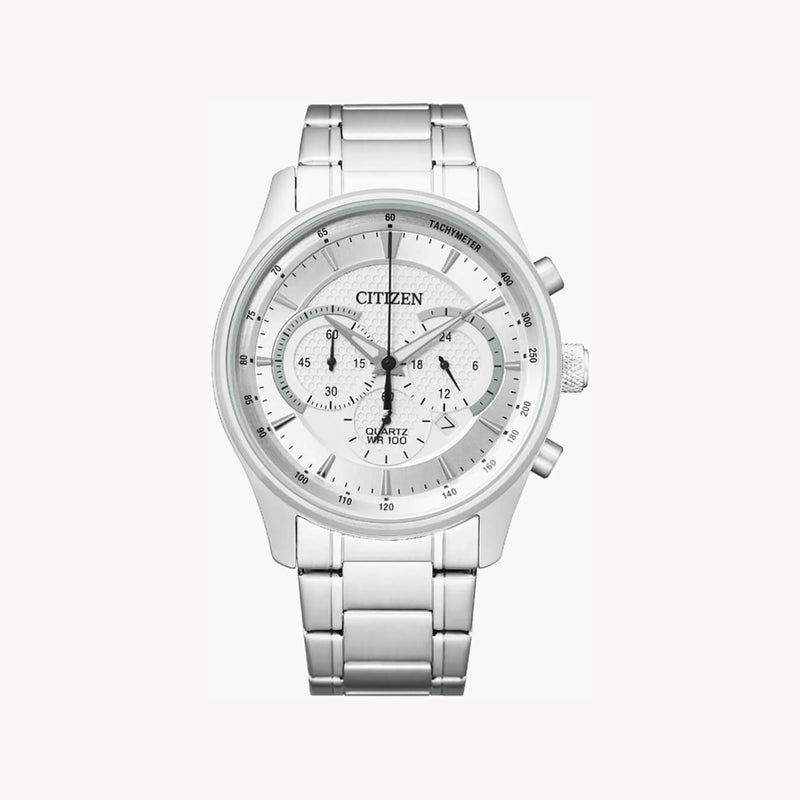 Citizen Men's Silver Stainless Steel Watch, White Dial | An8190-51a by i-watch