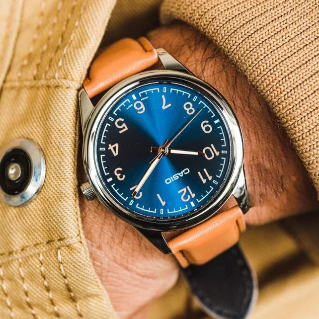 MTP-V005L-2B4UDF - MODERN GENTLEMAN'S TIMEPIECE - ELEGANT STAINLESS STEEL & LEATHER WATCH-i-Watch-3