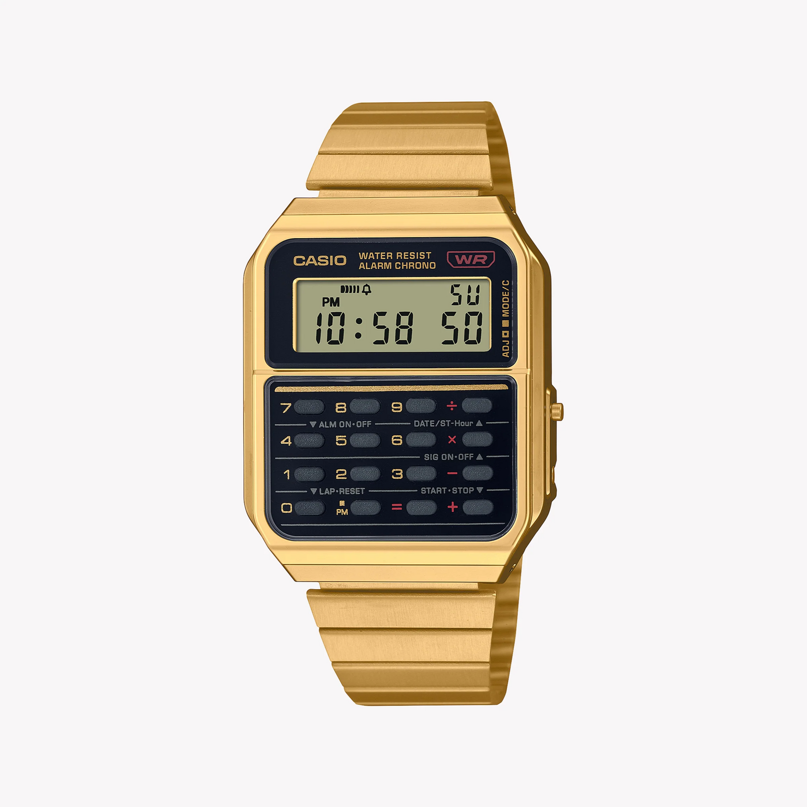 Casio Men's Gold Stainless Steel Watch, Calculator | Ca-500weg-1adf by i-watch