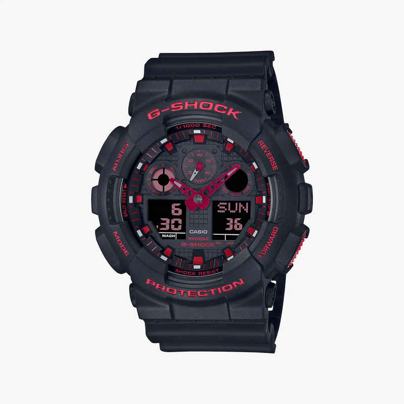 G-Shock Men's Black Resin Watch, Digital Display | Ga-100bnr-1adr by i-watch