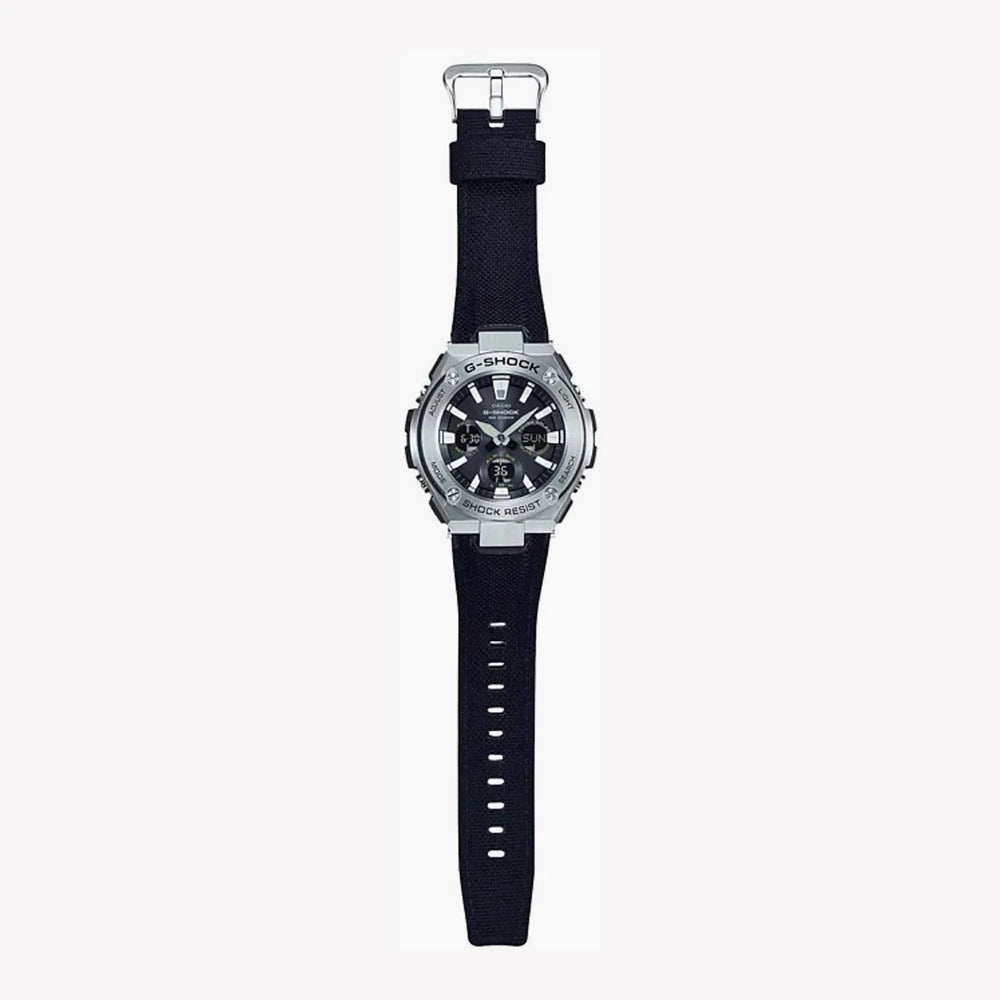 Casio G-Shock Gst-S130c-1adr Sporty Elegance - Men's Watch With Stainless Steel Case And Black Leather Band by i-watch