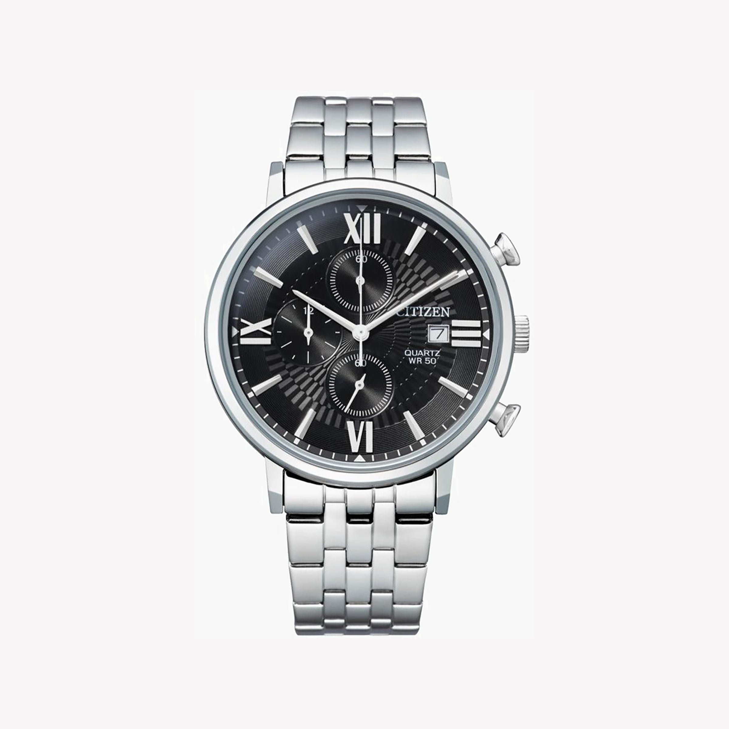 CITIZEN AN3610-71E - ELEGANT CHRONOGRAPH TIMEPIECE for Men with Silver Stainless Steel & Multifunctional Display