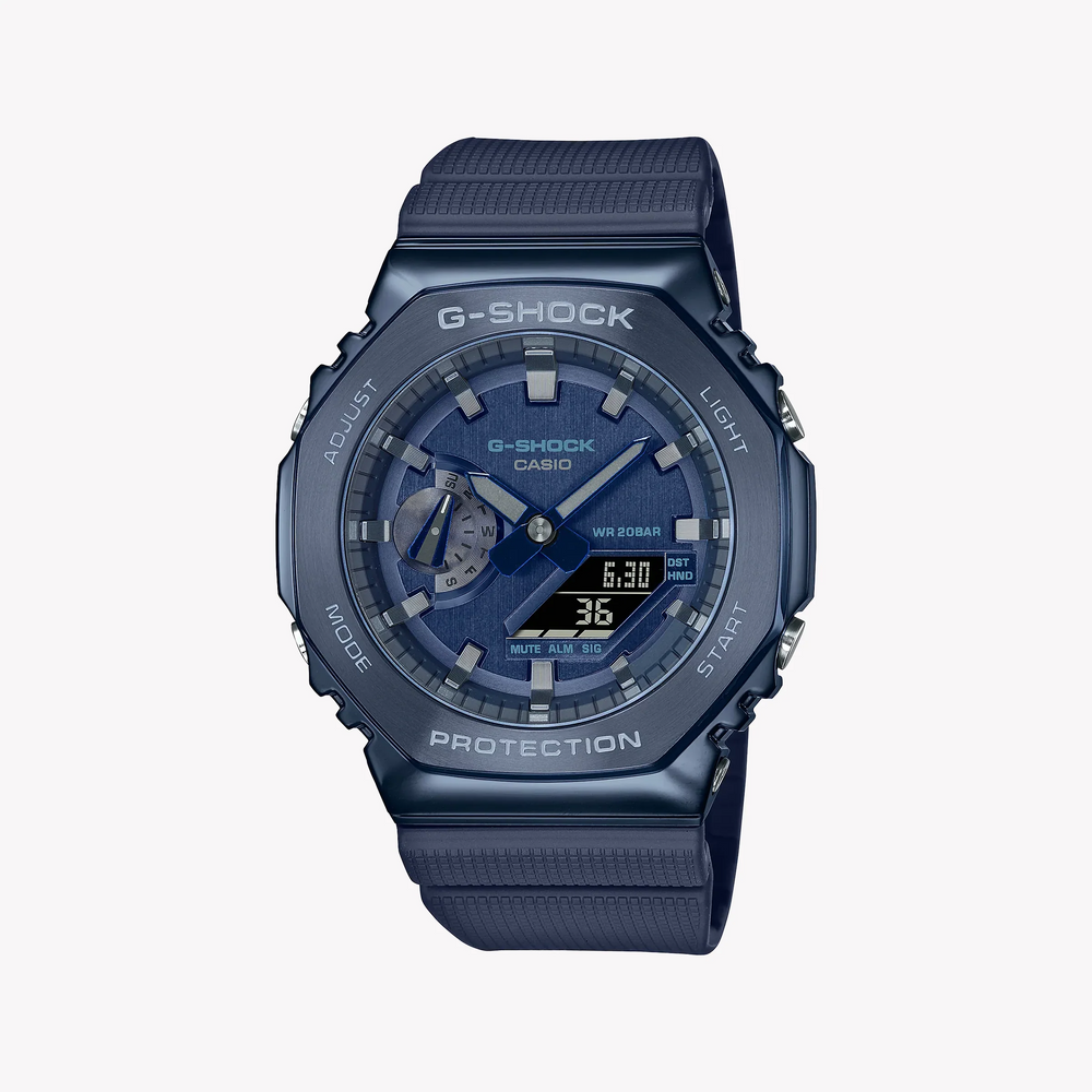 G-Shock Men's Blue Stainless Steel Watch, Blue Dial | Gm-2100n-2adr by i-watch