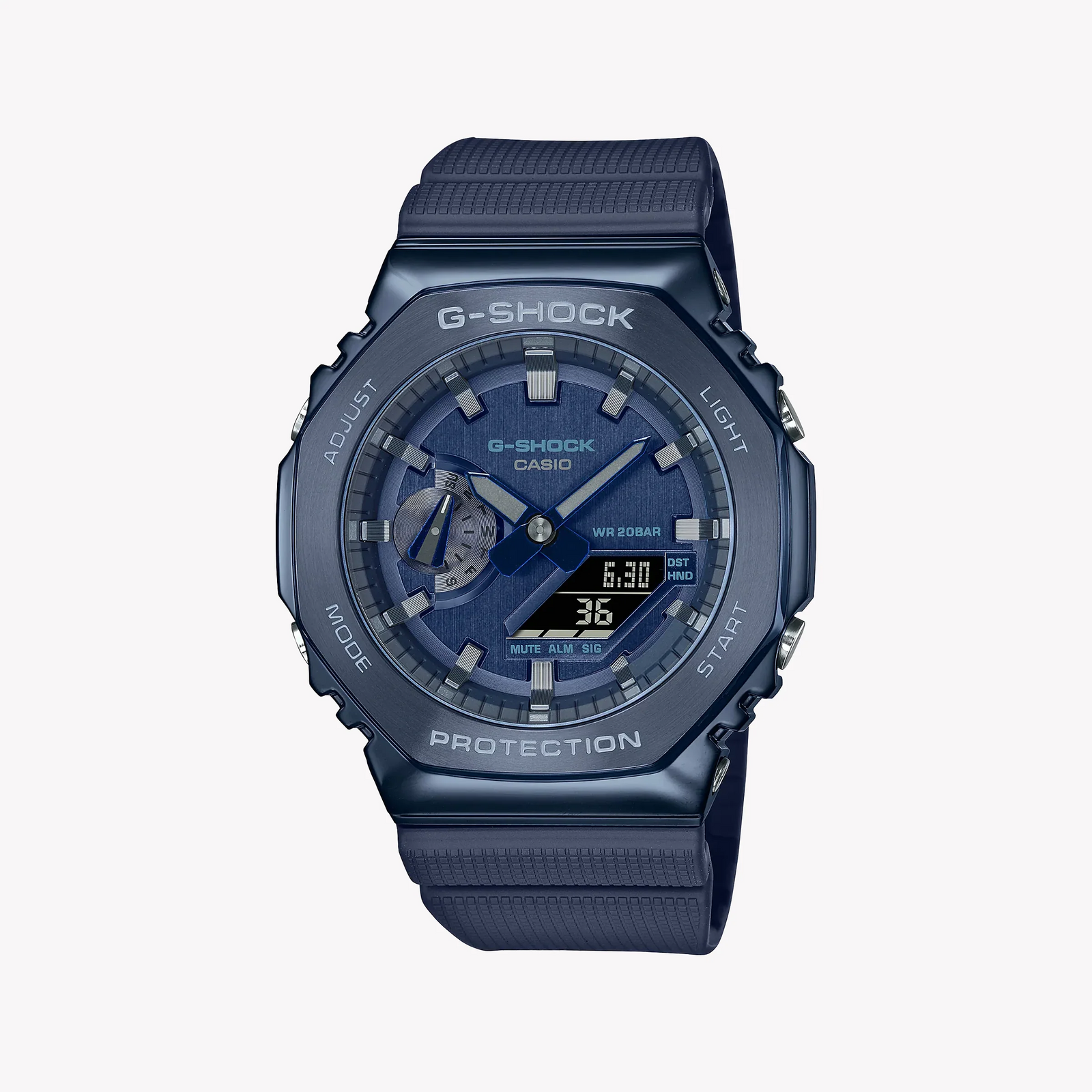 G-Shock Men's Blue Stainless Steel Watch, Blue Dial | Gm-2100n-2adr by i-watch