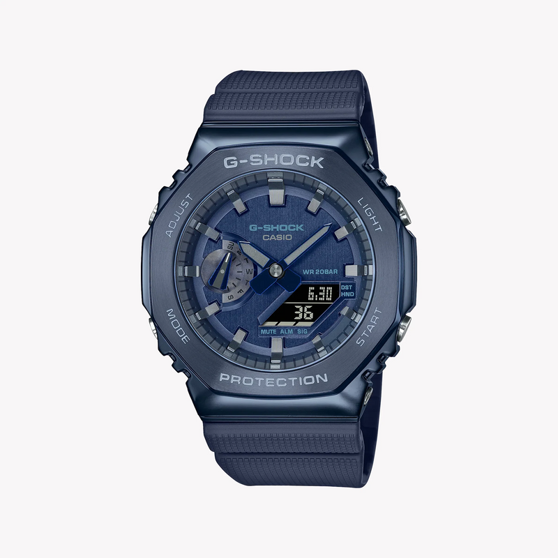 G-Shock Men's Blue Stainless Steel Watch, Blue Dial | Gm-2100n-2adr by i-watch