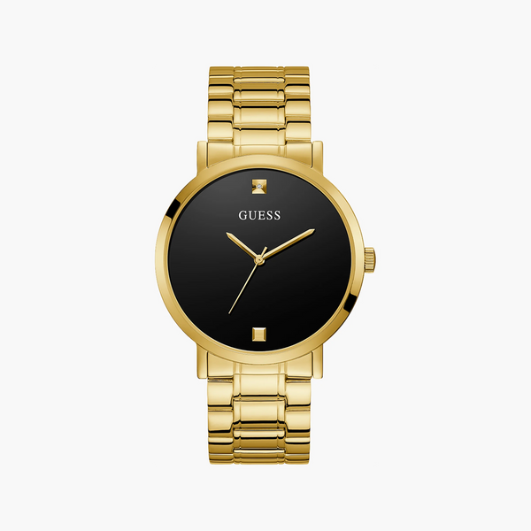 Guess Watches Men's Gold Stainless Steel, Black Dial | W1315g2 by i-watch