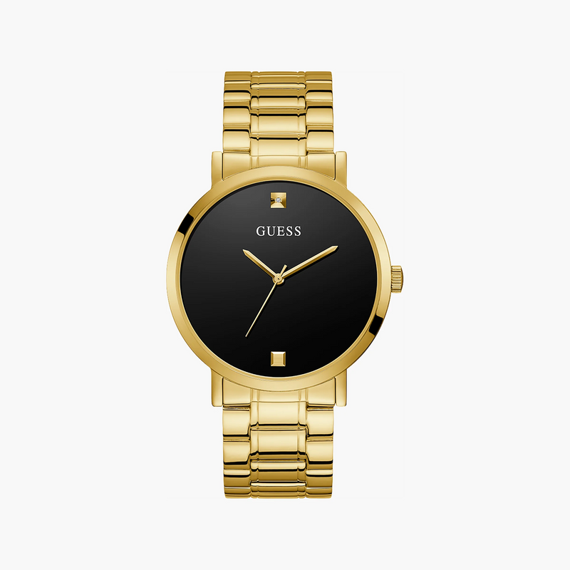 Guess Watches Men's Gold Stainless Steel, Black Dial | W1315g2 by i-watch