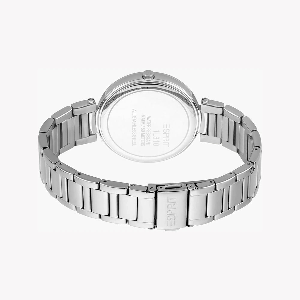 Esprit Women's Silver Stainless Steel Watch, Black Dial | Es1l100m0025 by i-watch