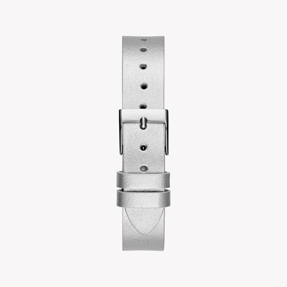 Guess Women's Silver Leather Watch, Silver Dial | Gw0535l3 by i-watch