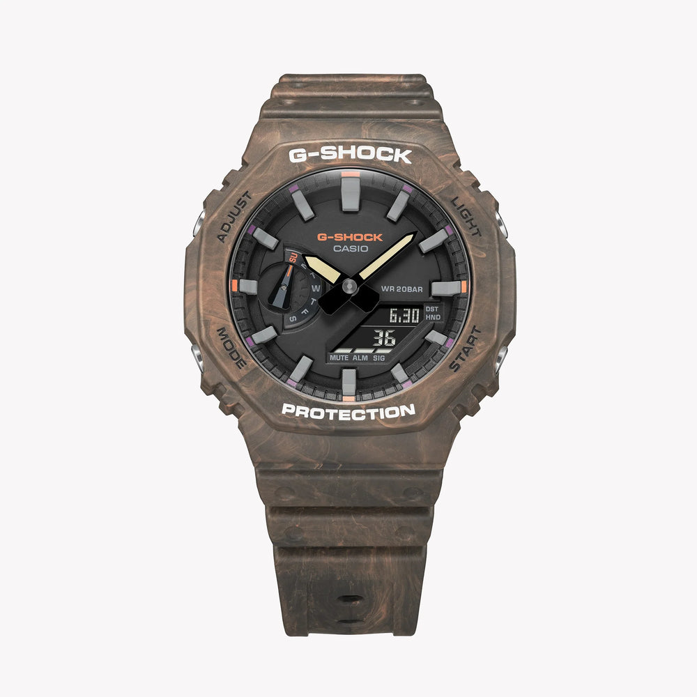 Casio G-Shock Ga-2100fr-5adr Bold Elegance - Men's Resilient Timepiece In Brown & Black by i-watch