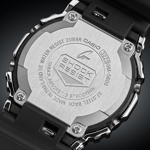 Casio G-Shock Men's Silver & Black Watch, Digital | Gm-5600-1er by i-watch
