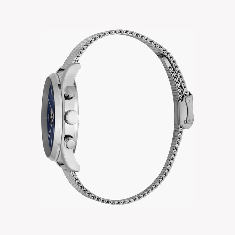 Esprit Men's Silver Stainless Steel Watch, Blue Dial | Es1g102m0015 by i-watch