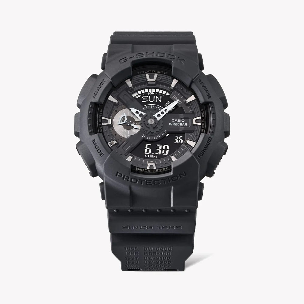 Casio Men's Black Resin Watch, Shock-Resistant | Ga-114re-1aer by i-watch
