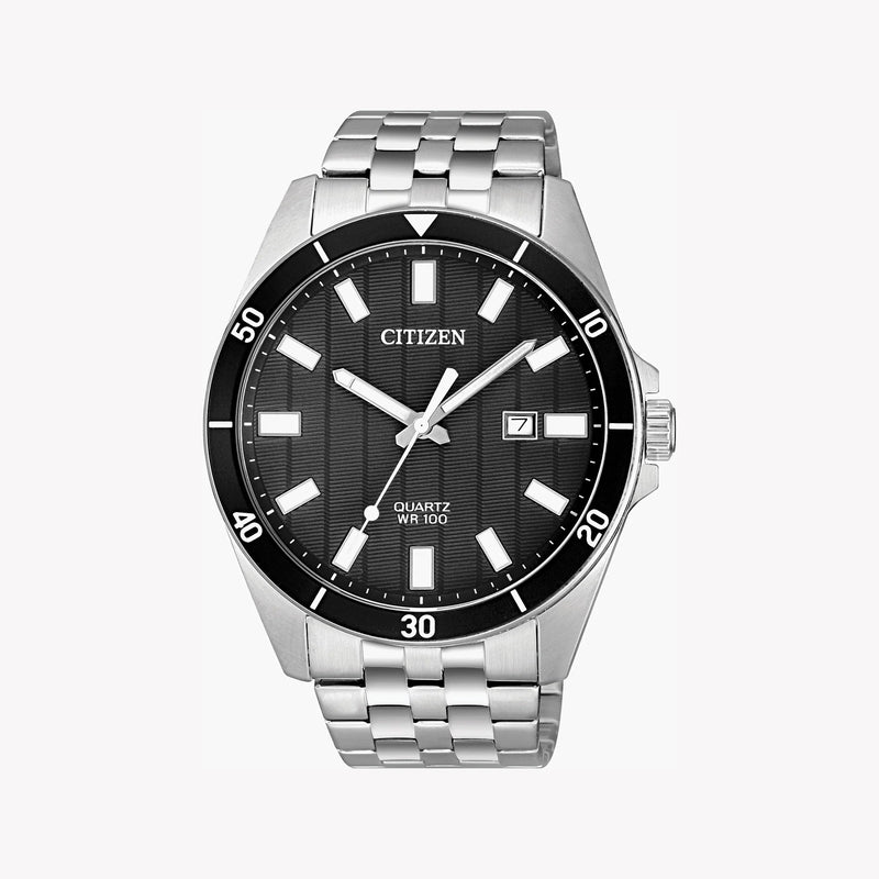 Citizen Bi5050-54e - Stylishly Robust Men's Watch With Black Dial & Silver Band by i-watch