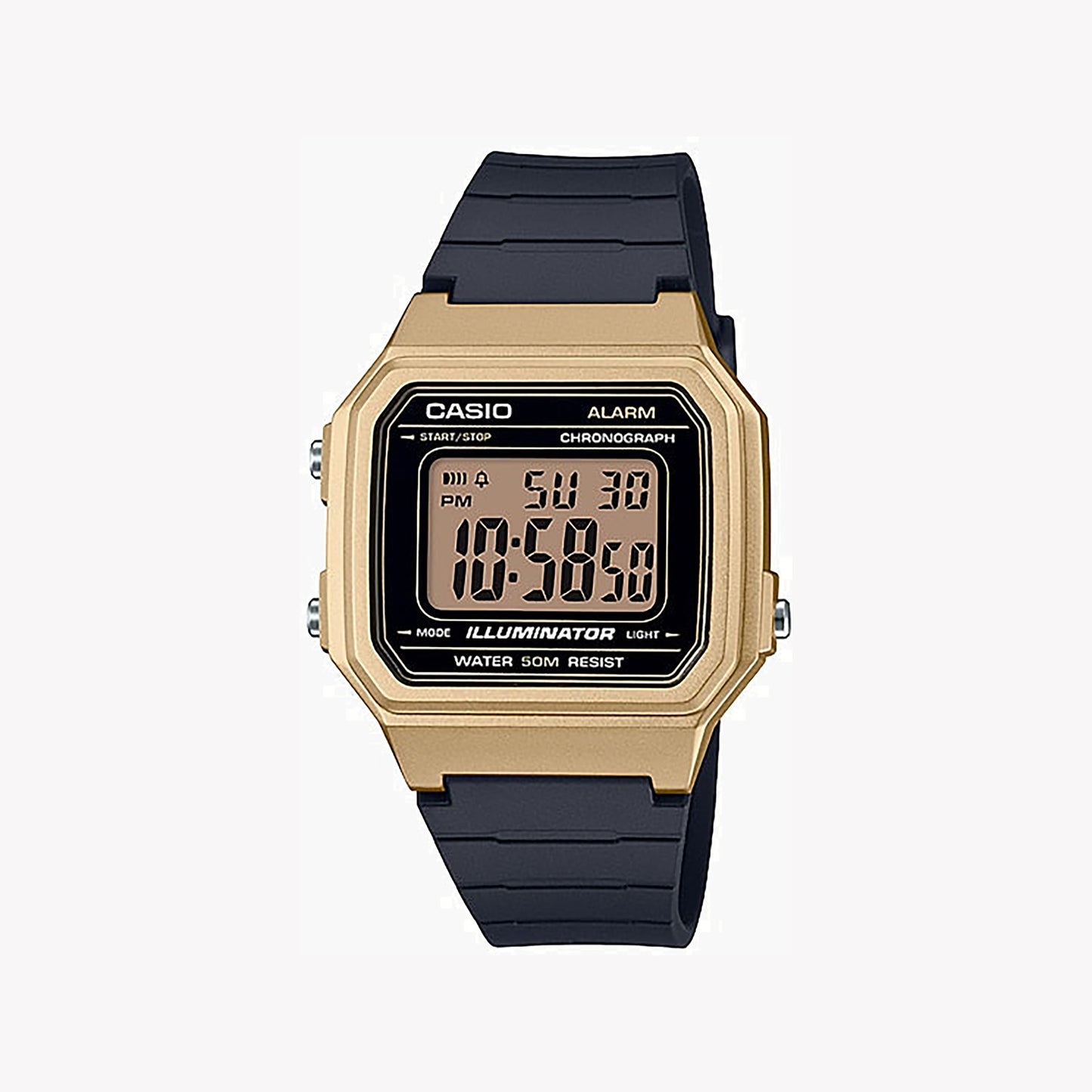 Casio W-217HM-9AV Digitale goldene Unisex-Uhr