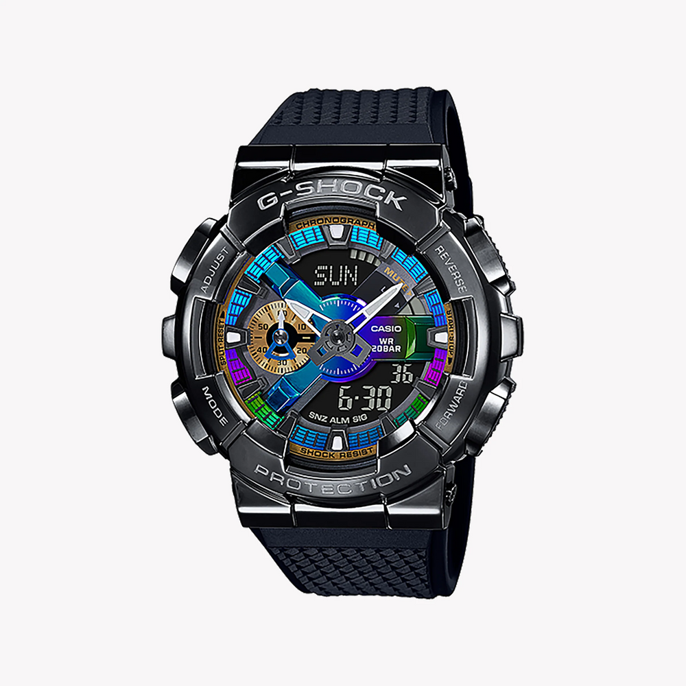 Casio G-Shock Gm-110b-1adr - Rugged Elegance Men's Watch With Black Stainless Steel & Led Functionality by i-watch