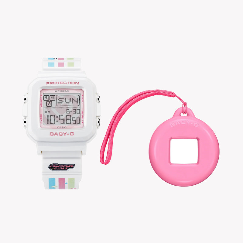 Casio Kids' White Resin Watch, Shock Resistant | Bgd-10kpp-7er by i-watch