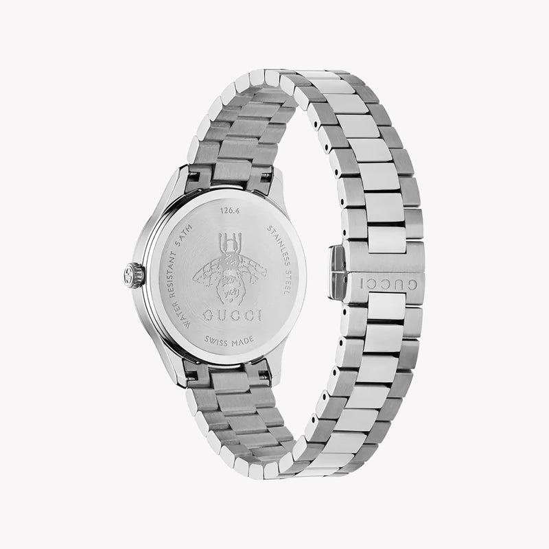 Gucci Women's Silver Stainless Steel Watch, Silver Dial | Ya1265031 by i-watch