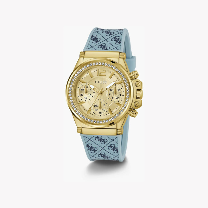 Guess Women's Gold Stainless Steel, Blue Band | Gw0699l1 by i-watch
