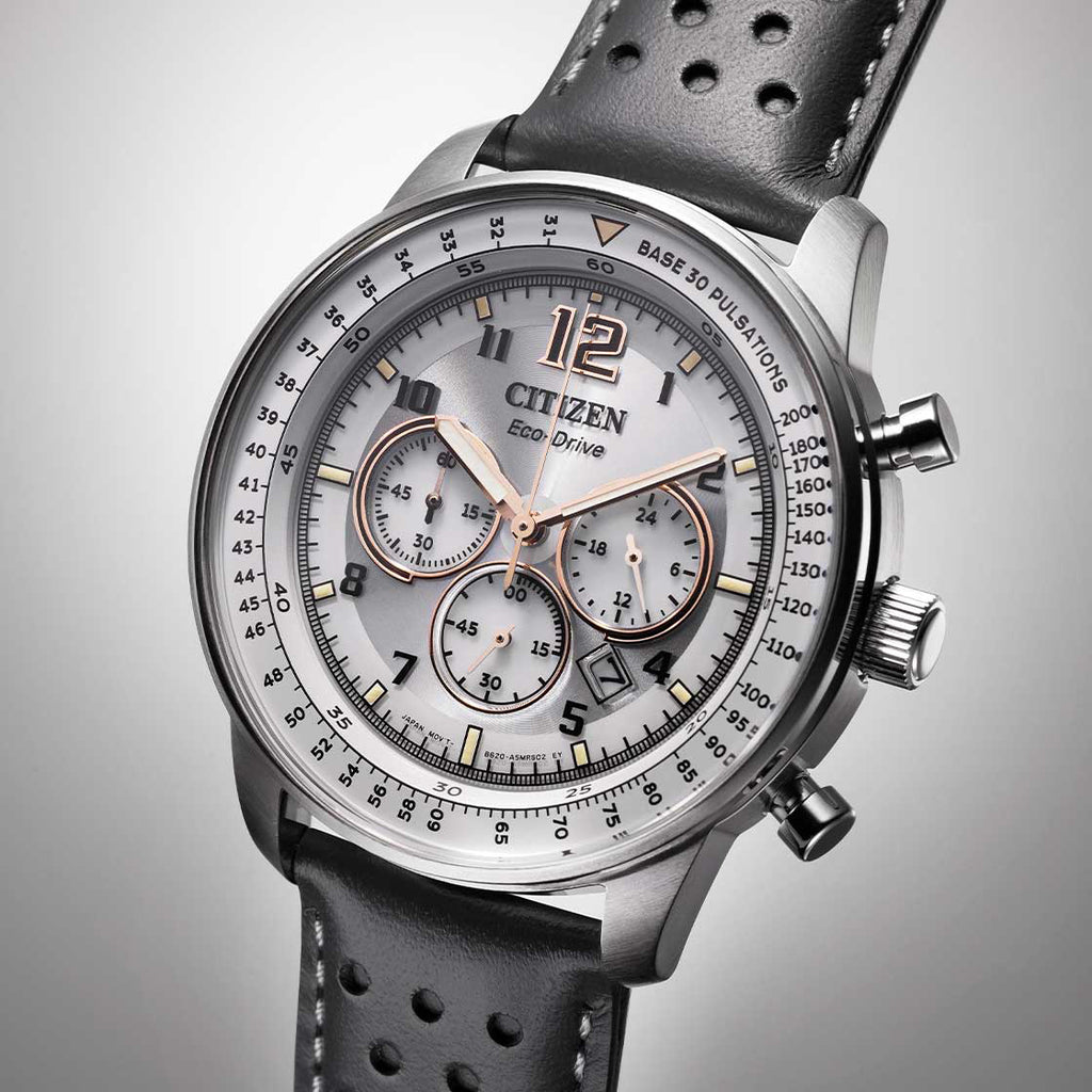 CITIZEN CA4500-24H MEN'S TIMEPIECE - ELEGANT CHRONOGRAPH WITH LEATHER BAND & 5 ATM WATER RESISTANCE-i-Watch-4