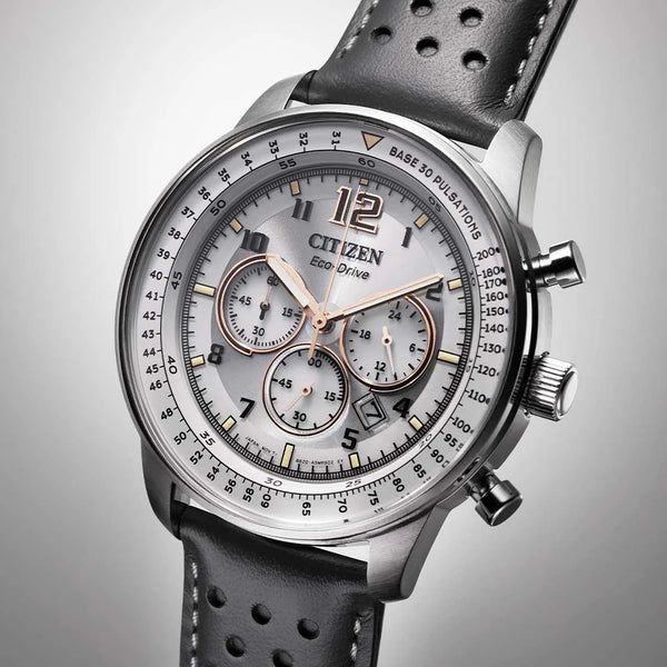 Citizen Ca4500-24h Men's Timepiece - Elegant Chronograph With Leather Band & 5 Atm Water Resistance by i-watch