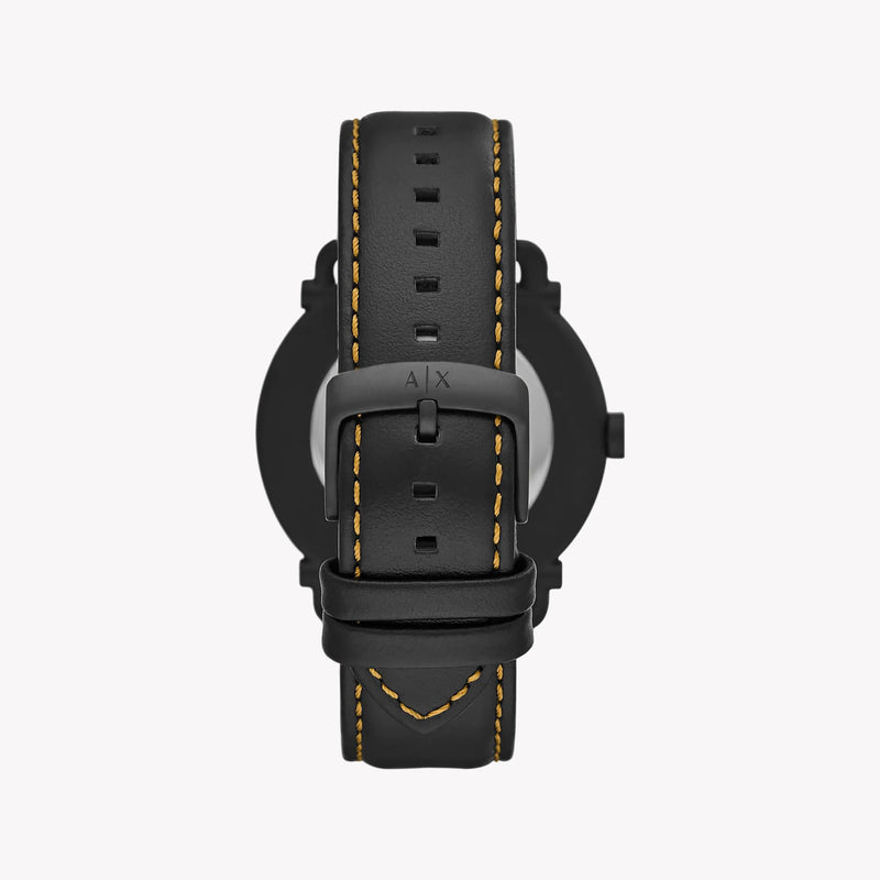 Armani Exchange Men's Black Leather Watch, Black Case | Ax2904 by i-watch