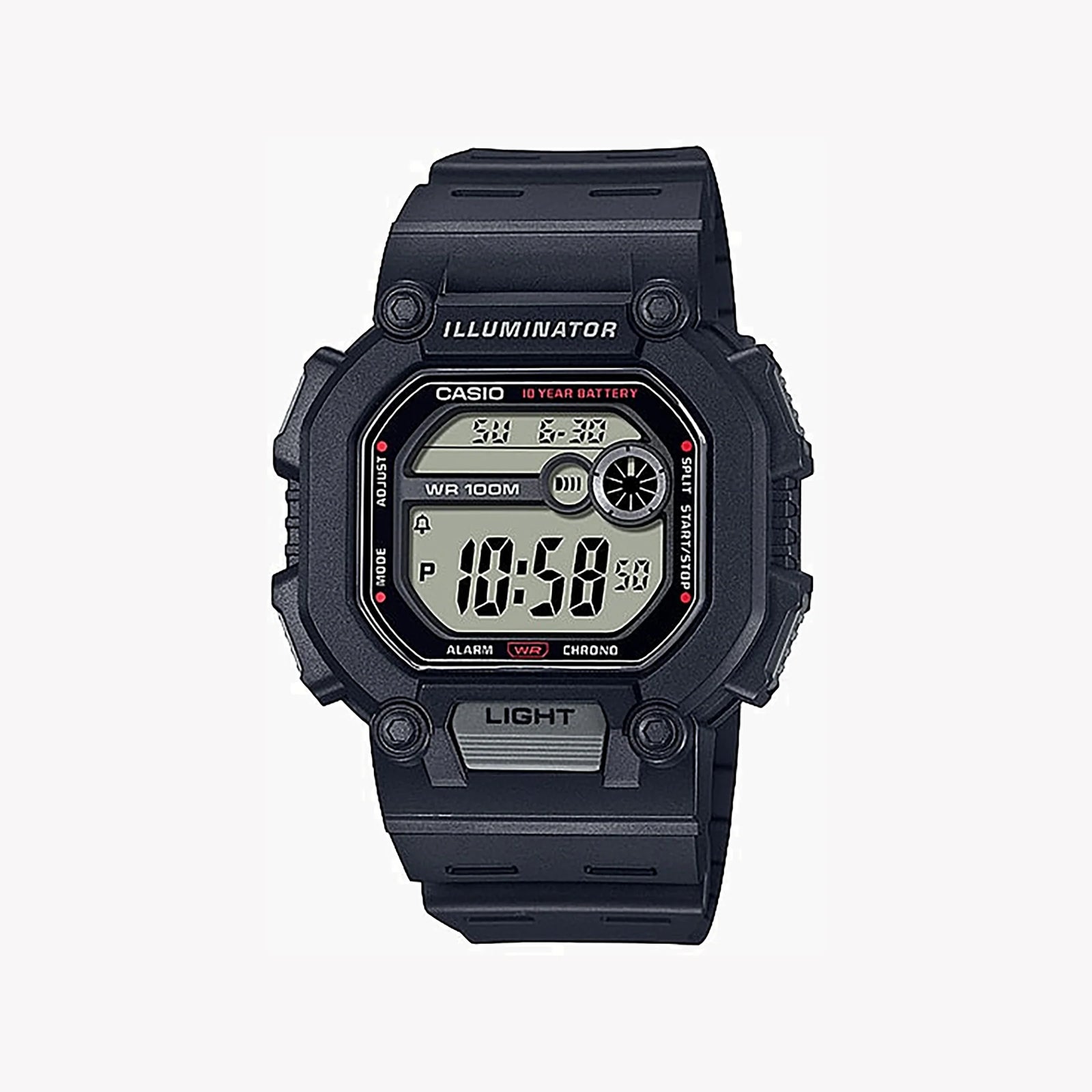 Casio W-737h-1avdf - Rugged Sportsman Digital Watch With Black Resin Band by i-watch
