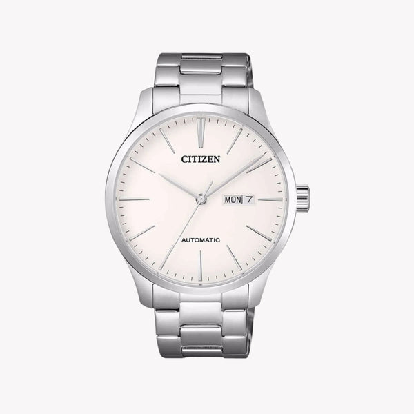 Citizen Men's Silver Stainless Steel Watch, Cream Dial | Nh8350-83a by i-watch