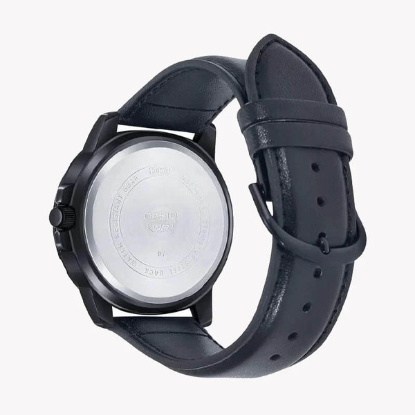 CASIO MTP-VD300BL-5E BOLD & SOPHISTICATED MEN'S WATCH - BLACK & BROWN TIMEKEEPER-i-Watch-2