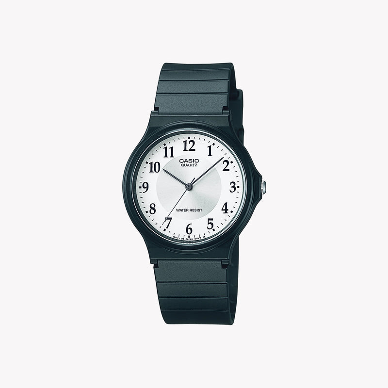 Classic Minimalism Unisex Resin Watch, Black Dial | Mq-24-7b3ldf by i-watch