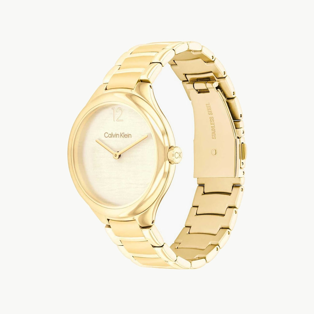 CK CALVIN KLEIN ELEGANCE - LUXURIOUS GOLD STAINLESS STEEL WOMEN'S WATCH-i-Watch-2