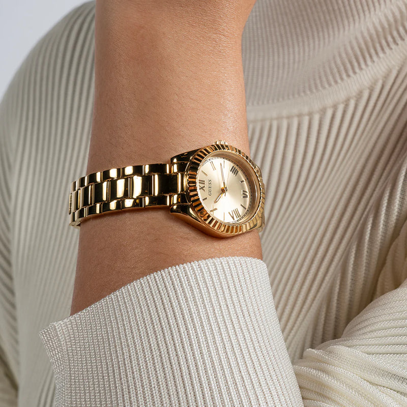 Guess Women's Gold Stainless Steel Watch, Champagne Dial | Gw0687l2 by i-watch