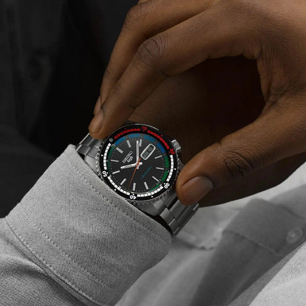 Seiko 5 SRPK13K1 Automatic Watch for Men - Multicolor Dial-i-Watch-4