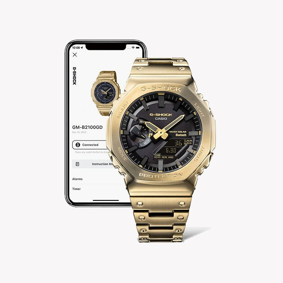 CASIO G-SHOCK GM-B2100GD-9ADR OAK - STYLISH RESILIENCE MEN'S WATCH IN GOLD & BLACK