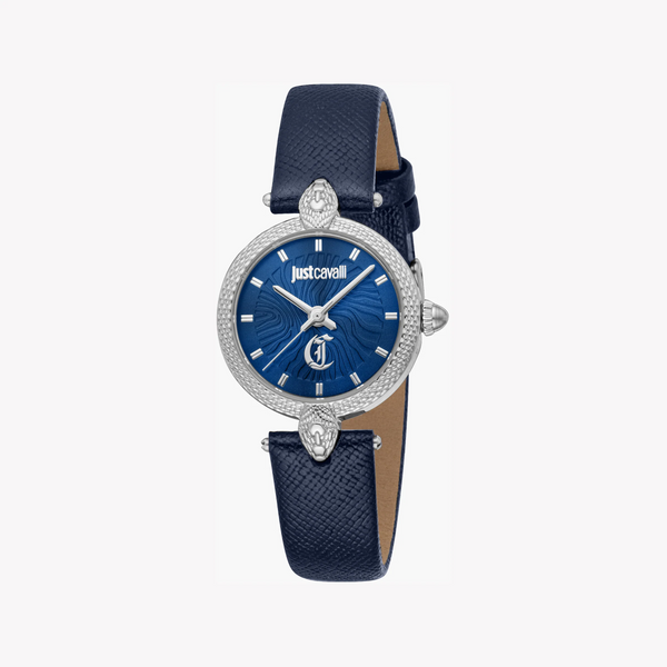 Just Cavalli Women's Leather Watch, Dark Blue Dial | Jc1l330l0015 by i-watch