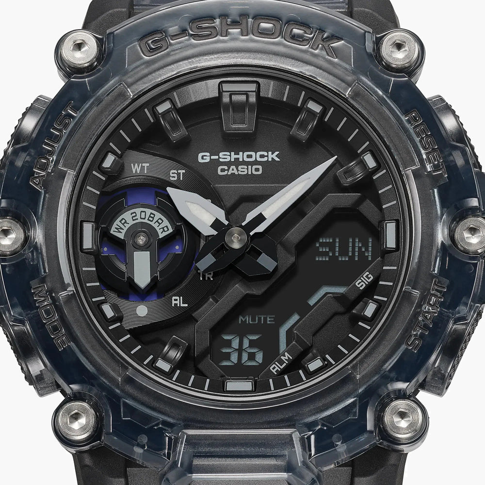 G-Shock Men's Black Resin Watch, Bold Design | Ga-2200skl-8adr by i-watch
