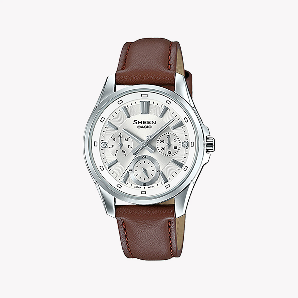 Casio She-3060l-7audr Elegant Adventurer - Stylish Women's Watch With Leather Band And White Dial by i-watch