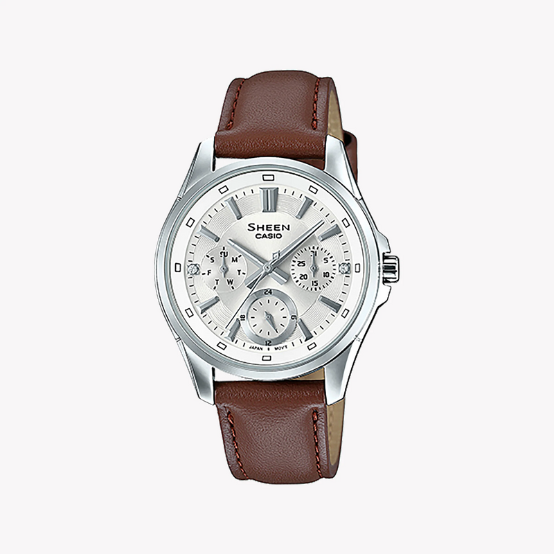 Casio She-3060l-7audr Elegant Adventurer - Stylish Women's Watch With Leather Band And White Dial by i-watch