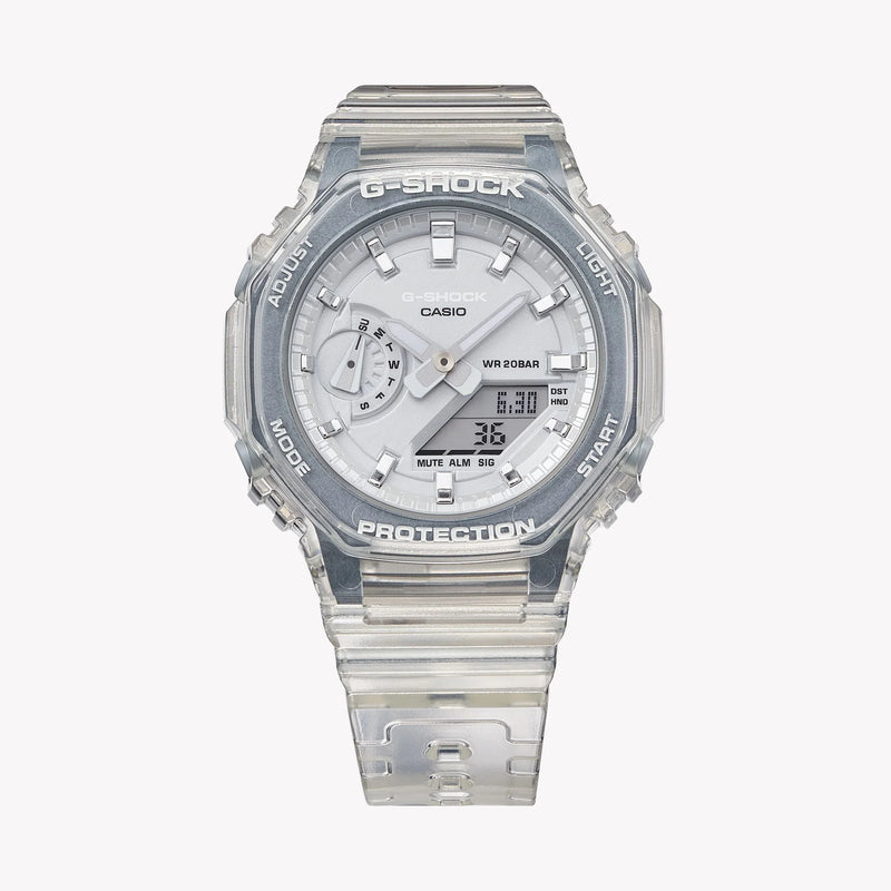 Casio G-Shock Men's Translucent Carbon Watch, White Dial | Gma-S2100sk-7aer by i-watch